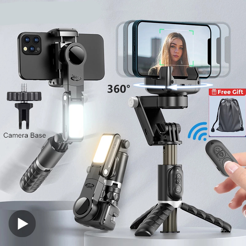 Selfie Stick Tripod - Estabilizador de cardán para teléfono, palo