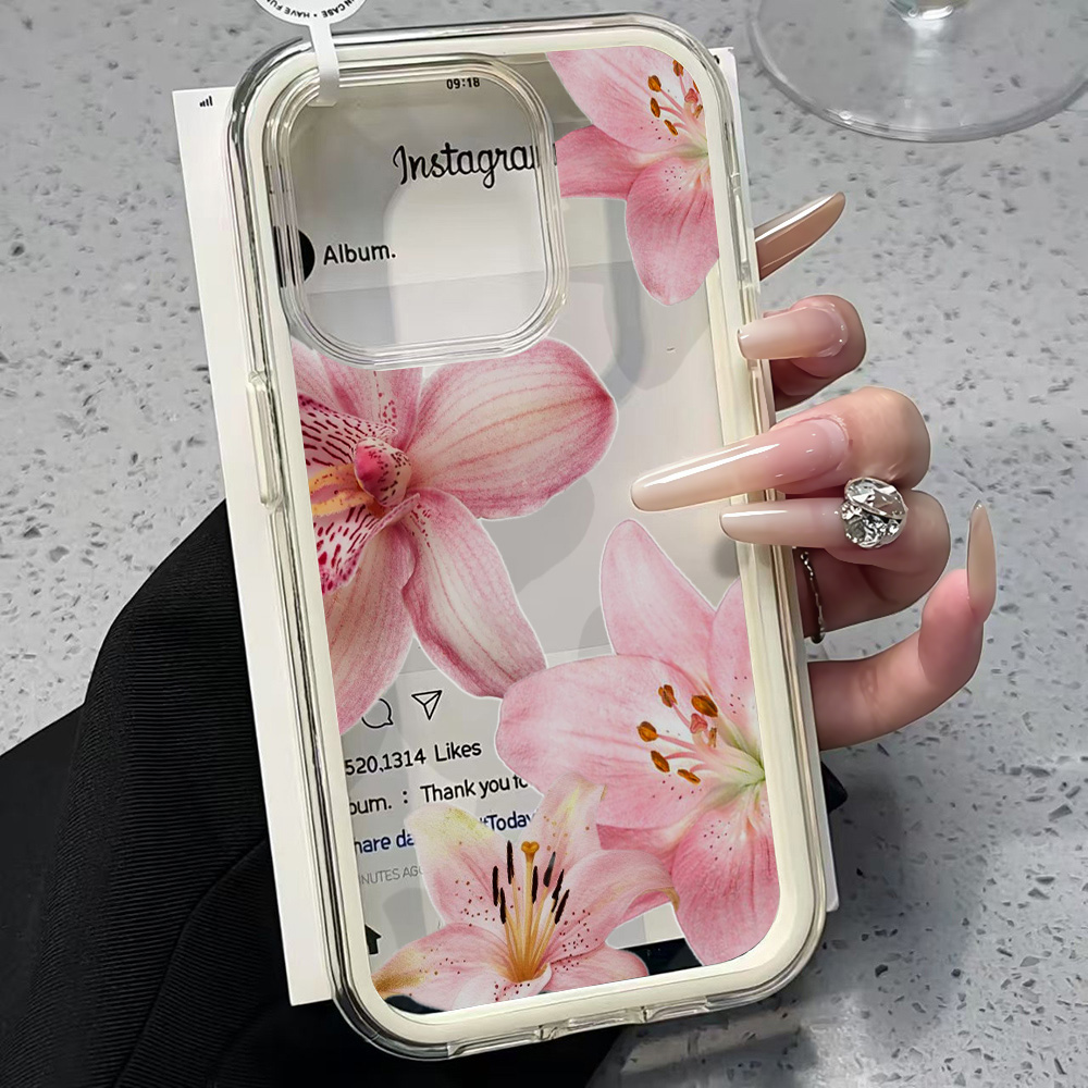 Phone Accessories To Sell - Funda Transparente con Diseño de Flor