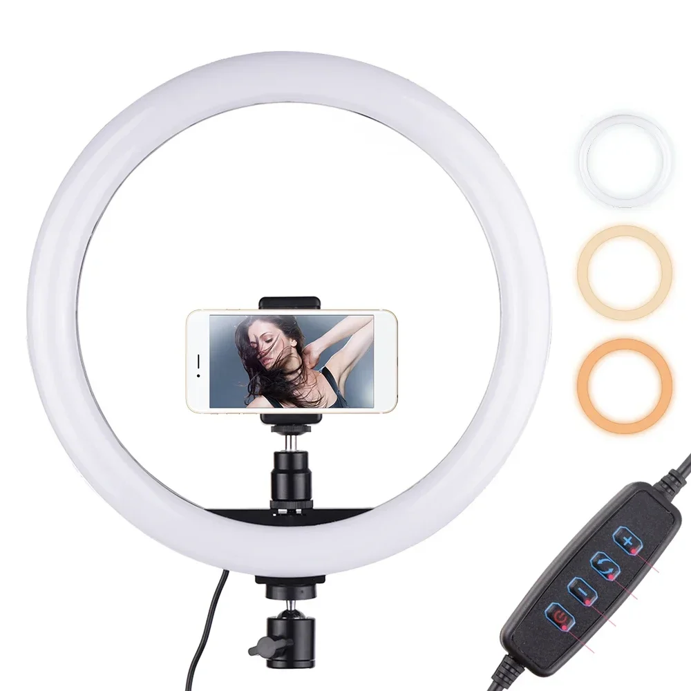 Selfie Stick Tripod - Aro de Luz LED Regulable para