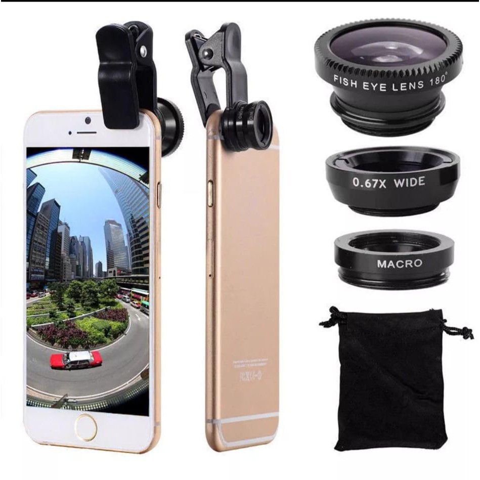 Phone Accessories For Content Creators - Kit de Lentes 3 en 1