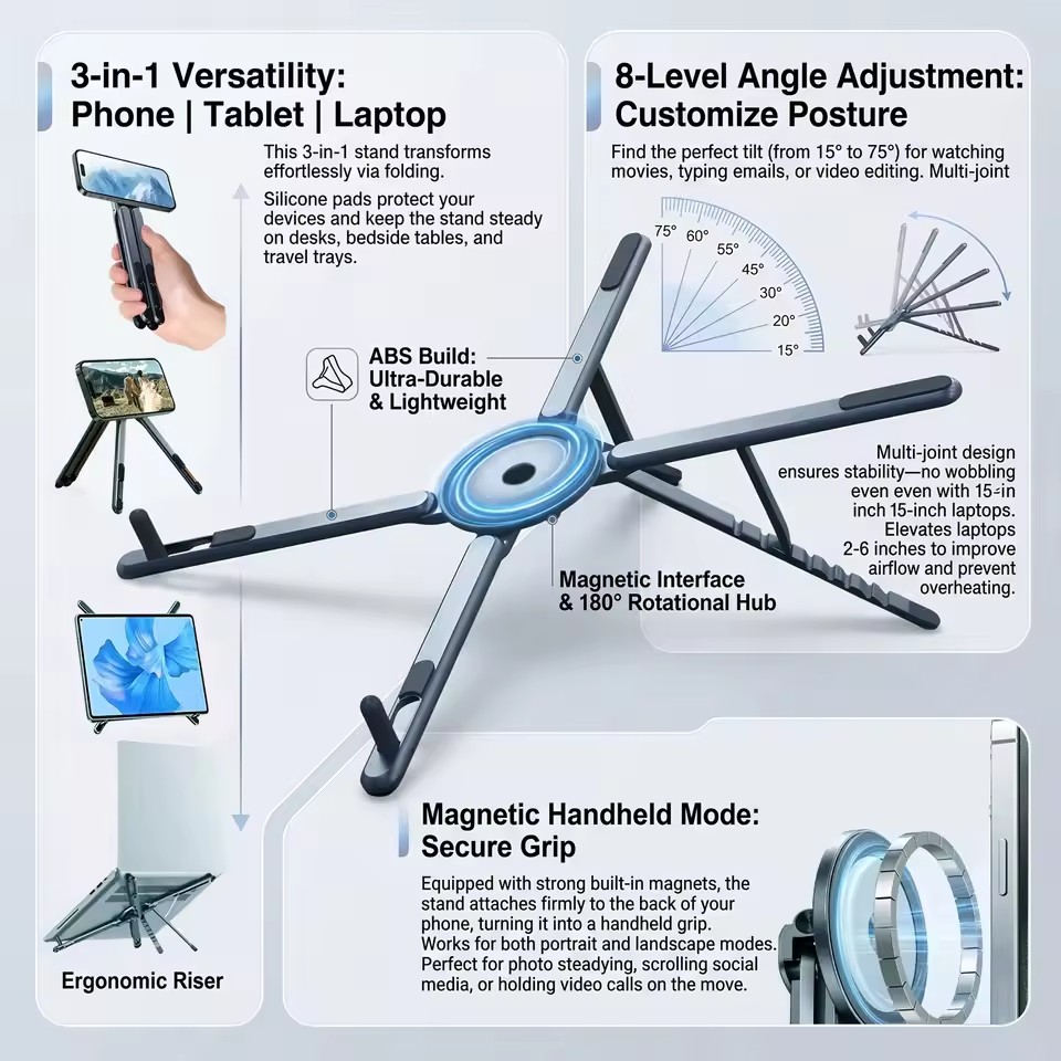 Soporte Magnético Portátil par - Selfie Stick Tripod reseña y precio