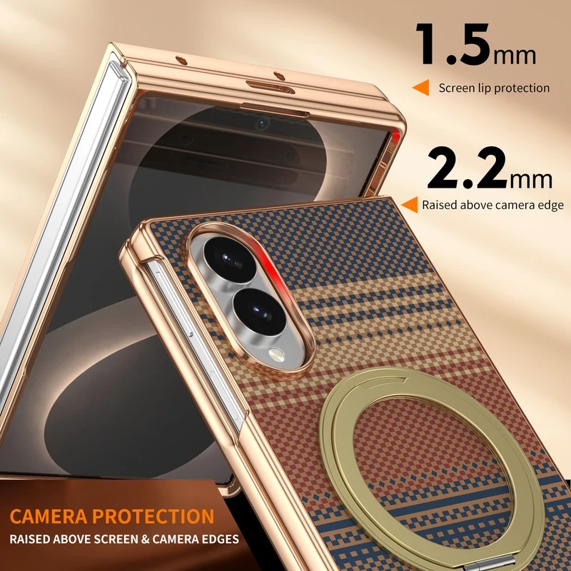 Funda de Cuero con Soporte Mag - Tempered Glass Screen reseña y precio