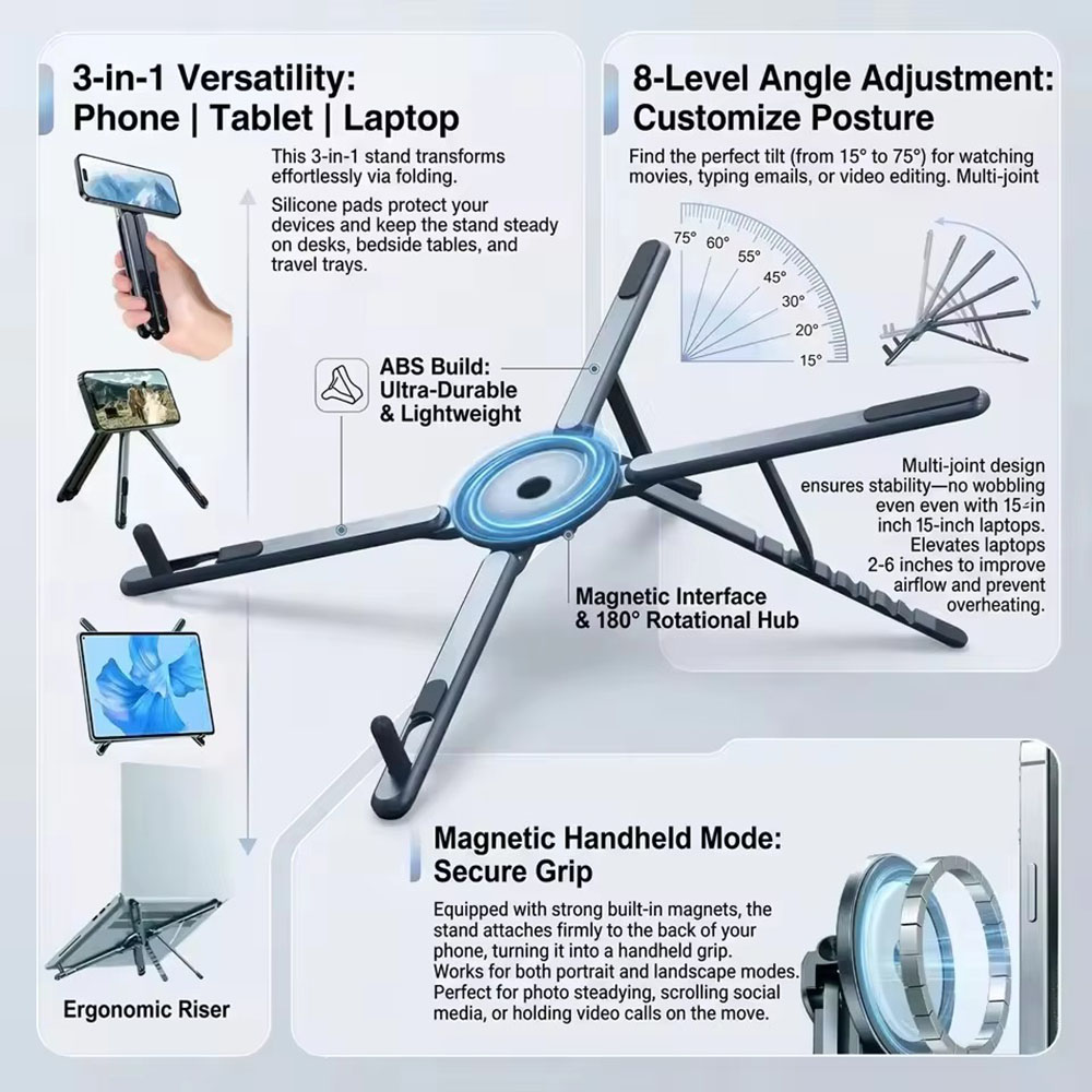 Soporte Magnético Portátil par - Selfie Stick Tripod reseña y precio